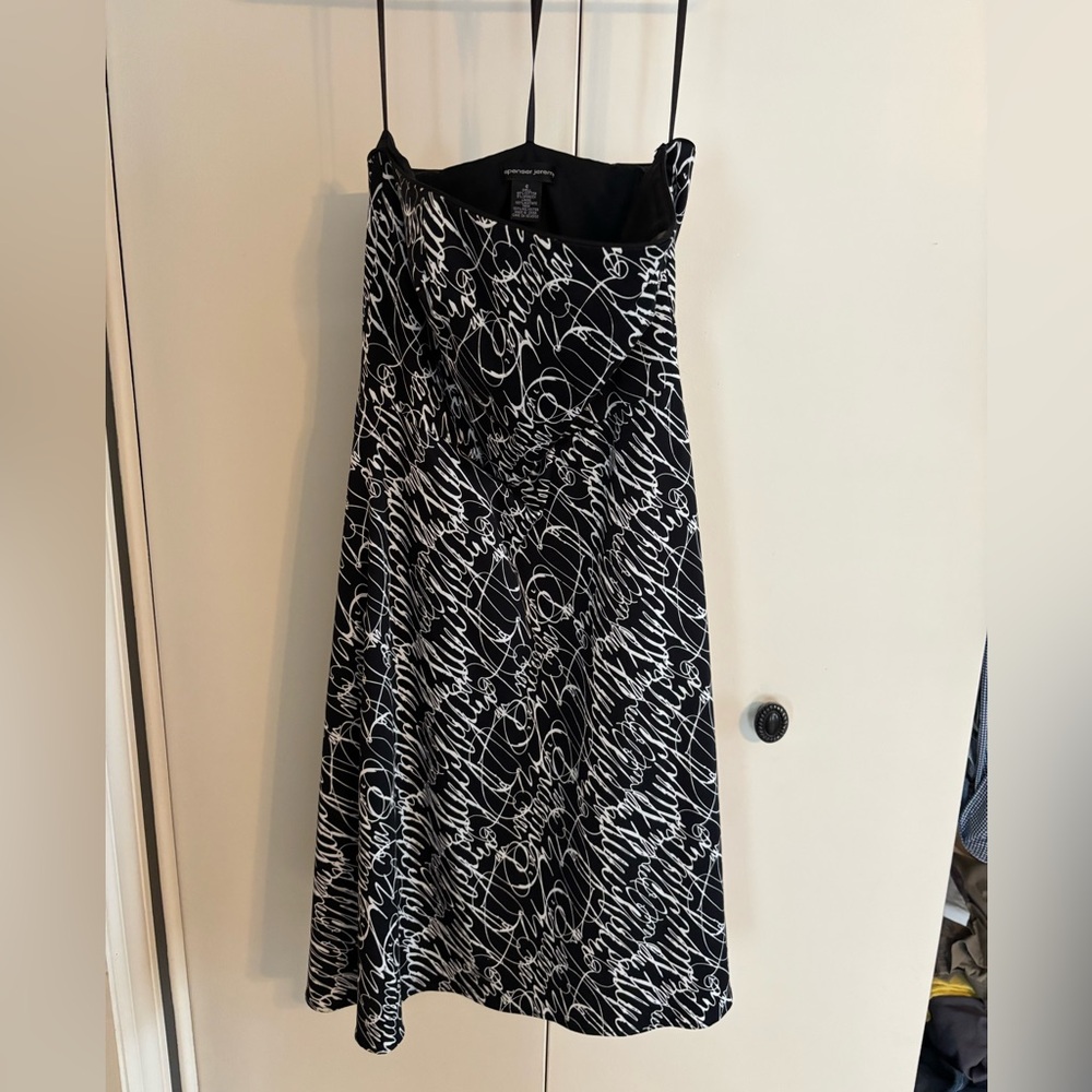 Spenser Jeremy Black and White Strapless Dress